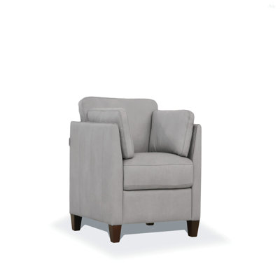 Matias Dusty White Leather Chair (Assembled)