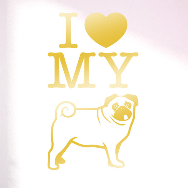 Animals Wall Decal, Shiny Gold, Large