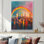 Arc-en-ciel au-dessus de la ville de Newyork II - art mural arc-en-ciel
