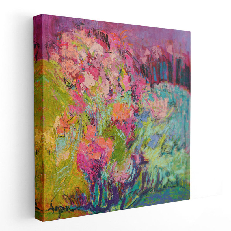 Parmi les pâturages verts II - reproduction d'art sur toile, H 12 po x l 12 po