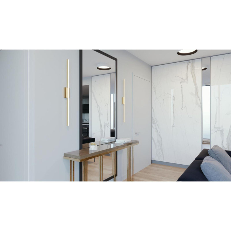 Elneda Dimmable LED Vanity Light, Satin Brass