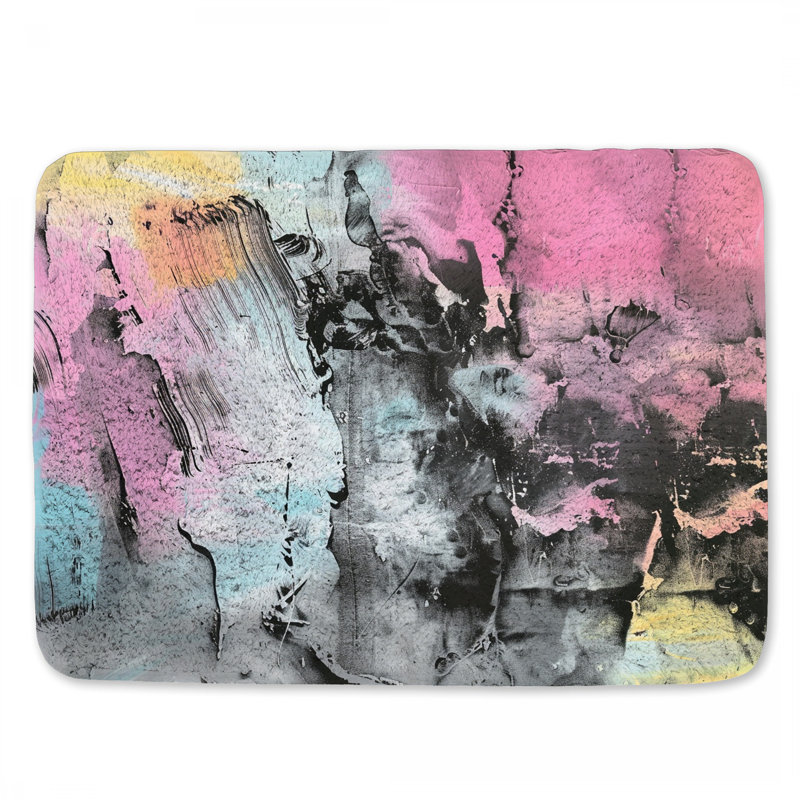 Tapis de salle de bain abstrait, L 34 po x l 21 po