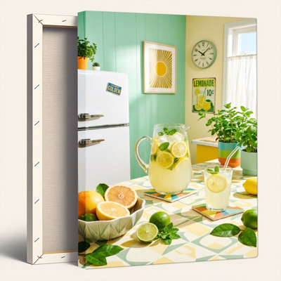 Ensemble de 1 tableau sur toile « Cuisine limonade »