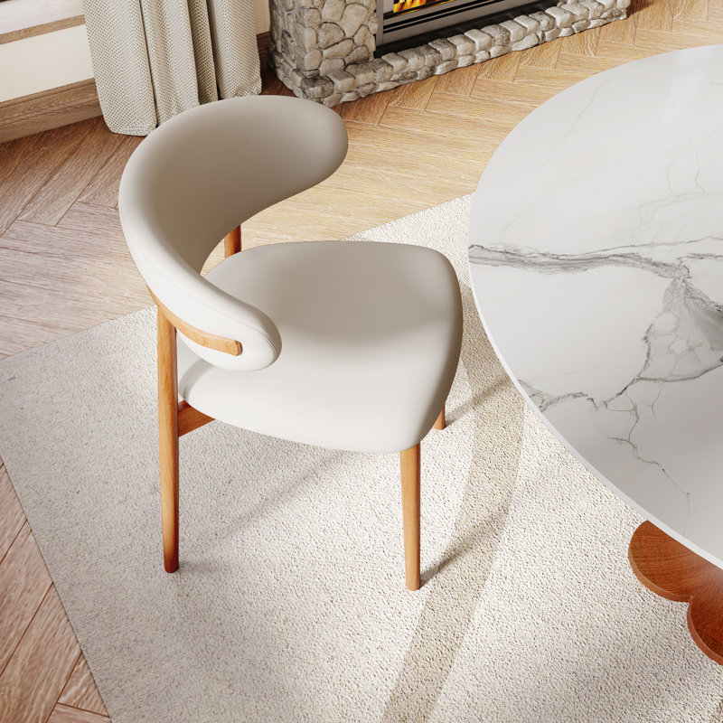 Ensemble de table de salle à manger pour cuisine, 7 pièces: table, 6 chaises, Blanc, H 29,52 po x l 59,05 po x P 59,05 po