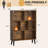43.3" H x 31.5" W Wood Cube Bookcase Vertical Book Rack Library Shelves-273724035