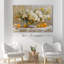 Fleur, pastel, aquarelle, orange clair, bouquets de fleurs encadrées, images de salon-101791410-101791413