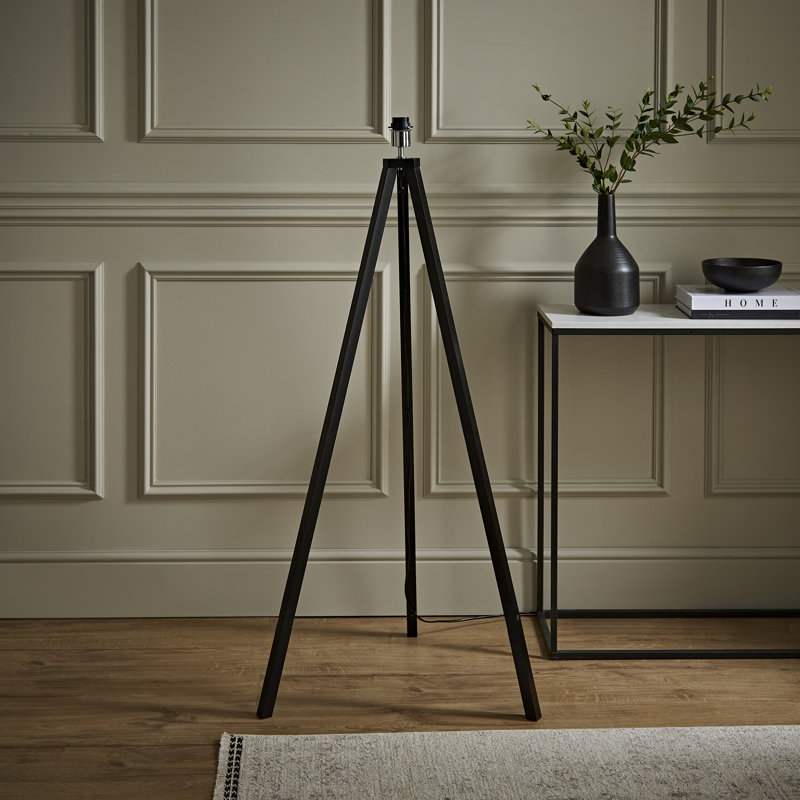 Mejias 130cm Tripod Floor Lamp, Black