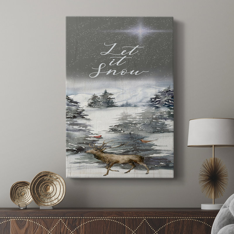 Let It Snow -Gallery Wra envelopped Cavas, H 18 po x l 12 po