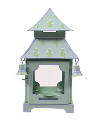 Sage Green &  Lavender Tulip Pagoda Lantern (3 Sizes)
