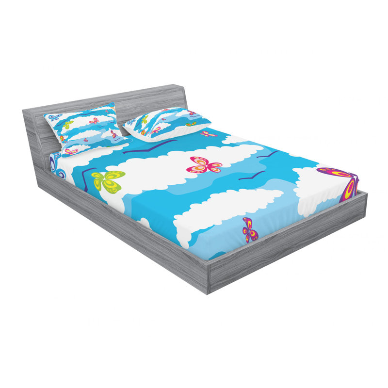 Microfiber Sheet Set, Queen Sheet Set with Fitted Sheet