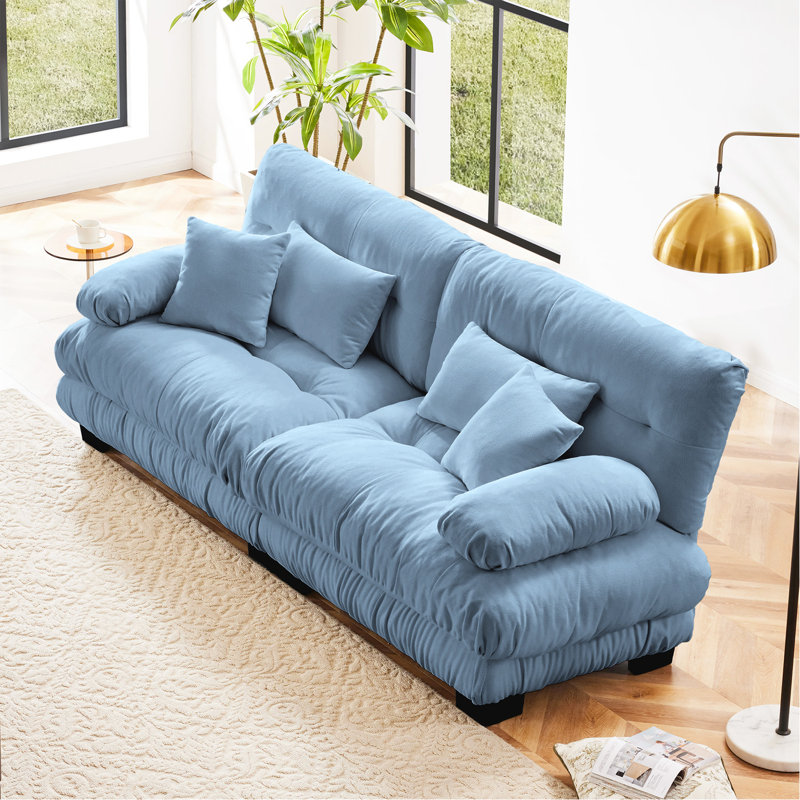 Canapé 2 places Cloud Couch, Blue Chenille