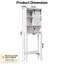  Armoire de rangement autoportante au-dessus de la toilette, rangement de salle de bain de ferme avec tablette réglable et porte de grange-562393218