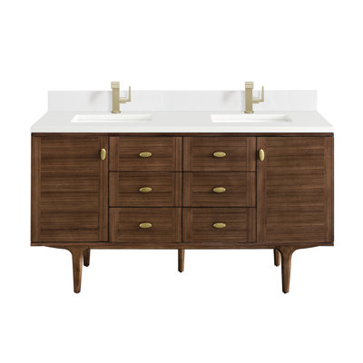 Amberly 60" Double Bathroom Vanity Set