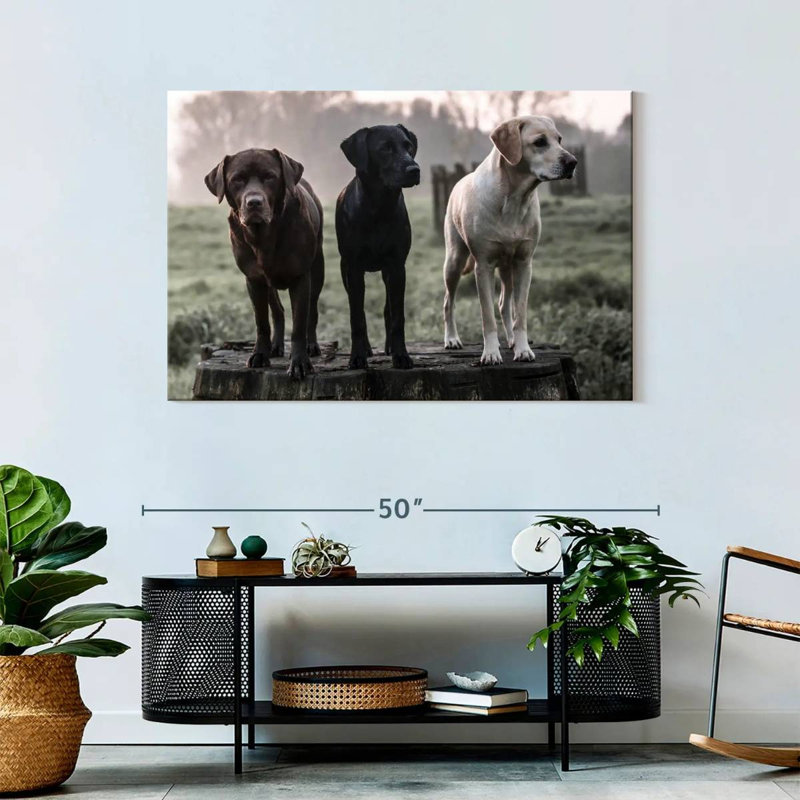 Brampt Labrador Dogs, 30" H x 45" W