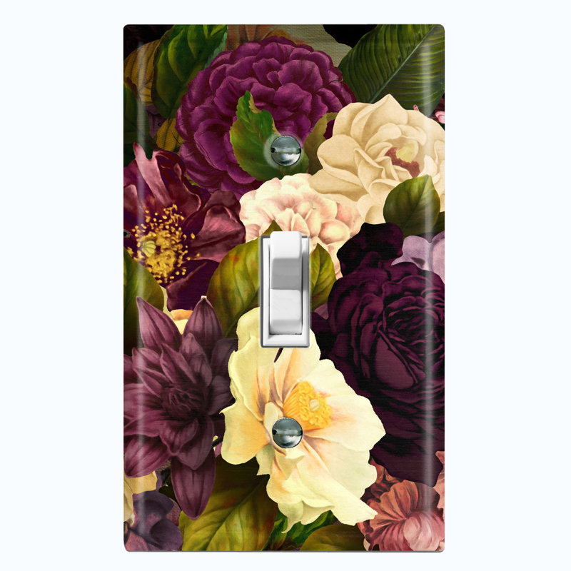 Patterned 1 - Gang Toggle Light Switch Standard Wall Plate