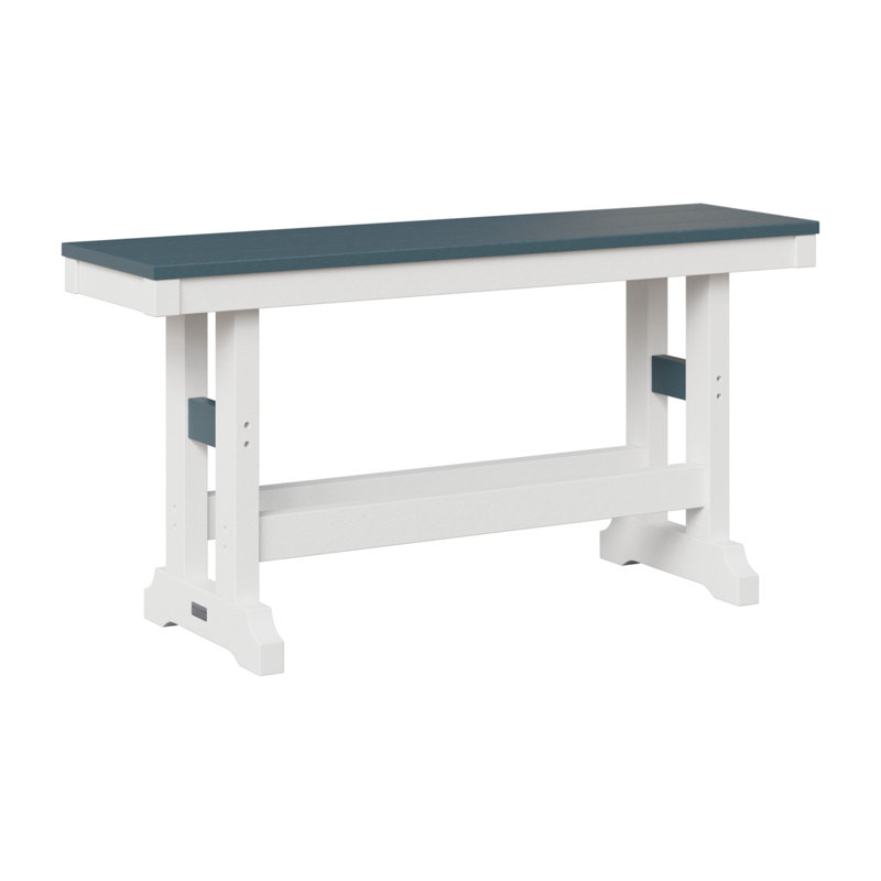 Berlin Gardens Garden Classic Bench, 23" H x 12.5" W x 44" D, Slate/White