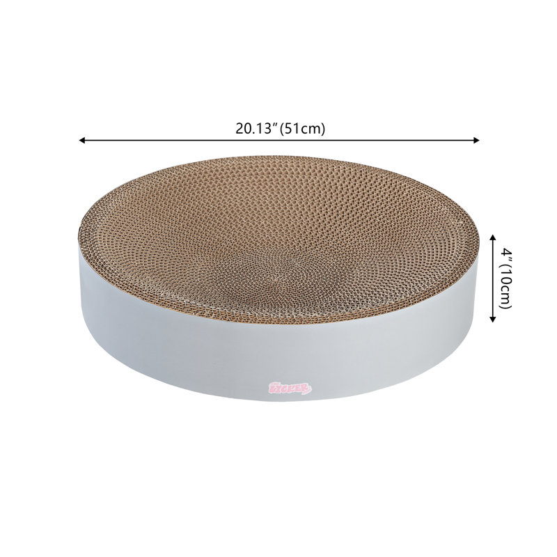 Grattoir pour chat en forme de bol rond et moderne en forme de bol 20,13 po Nelson, Gris