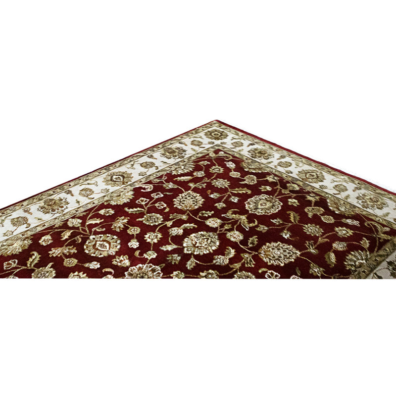 Handmade Silk and Wool Area Rug
