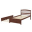 Sturdy Twin Platform Wood Bed Frame With Trundle-1331551334