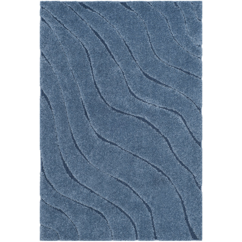 Tapis bleu Ashal, Rectangle 5 pi 3 po x 7 pi 6 po