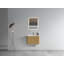 Meuble-lavabo mural moderne à rayures avec lavabo en céramique-132628399