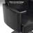  Inbox Zero Swivel Salon Chair, All Black Barber Styling Chair, Faux Leather