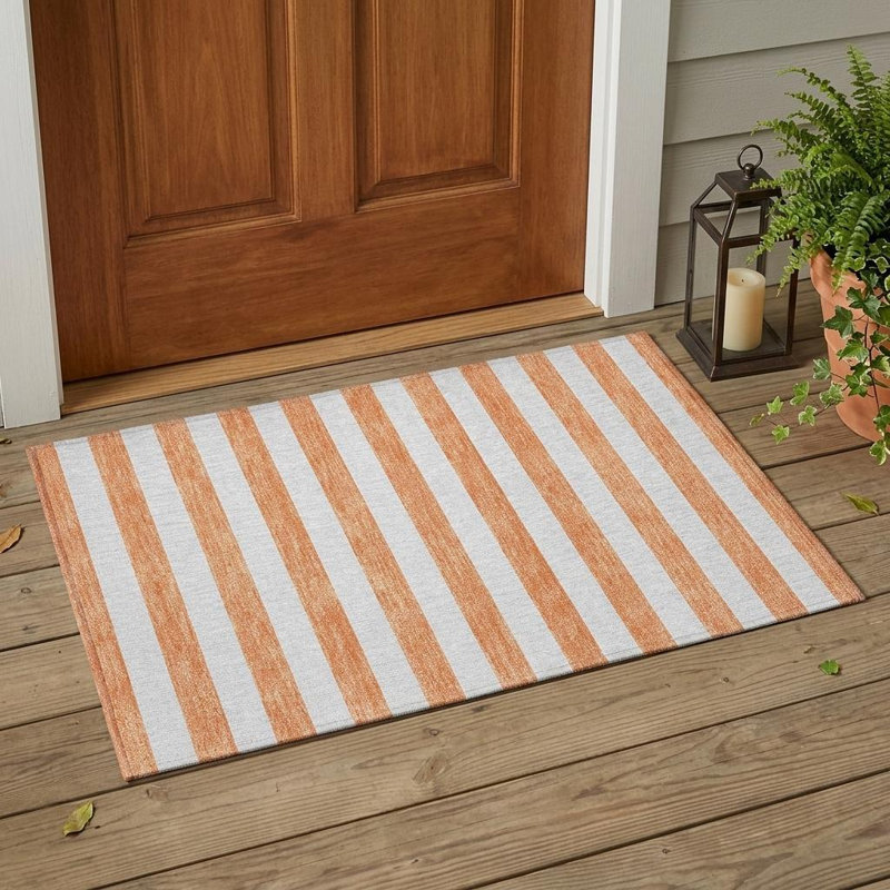 Tapis extérieur lavable antidérapant 2 pi x 3 pi saumon