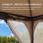 Sunjoy 9 ft. x 9 ft. Gazebo with 2-Tier Canopy Roof, Steel Frame Soft top Gazebo with Ceiling Hook and Mosquito Netting-112473394
