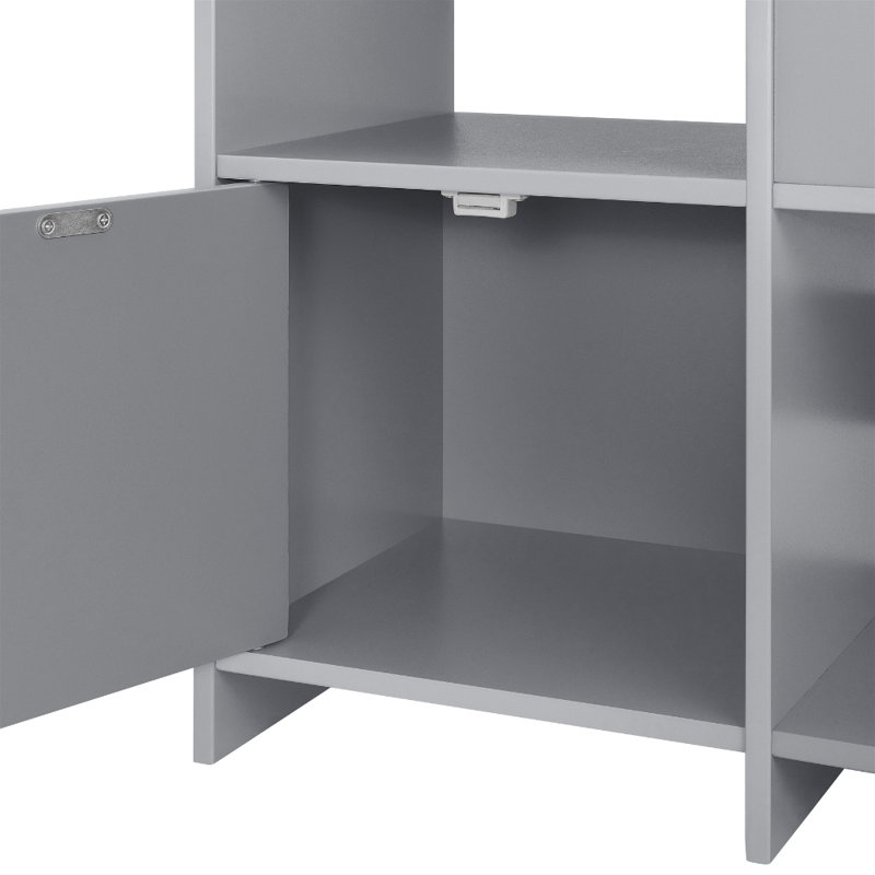 Alleisha 39.4'' H X 37.4'' W Book Display, Gray