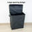 Double Laundry Hamper Bags With Lid Handles Removable Black