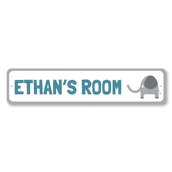 Lizton Sign Shop, Inc Elephant Playroom Aluminum Sign 