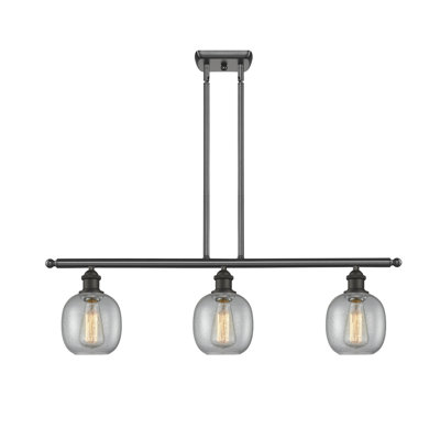 Luminaire suspendu linéaire pour îlot de cuisine 3 lumières Carlucci