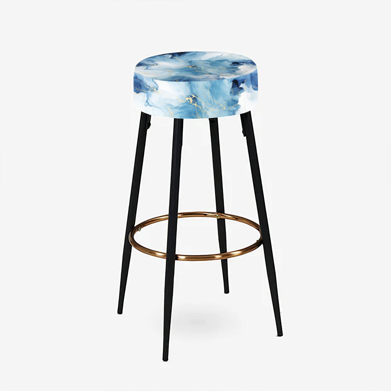 Ensemble de 2 tabourets de bar Blue Ethereal Elegance