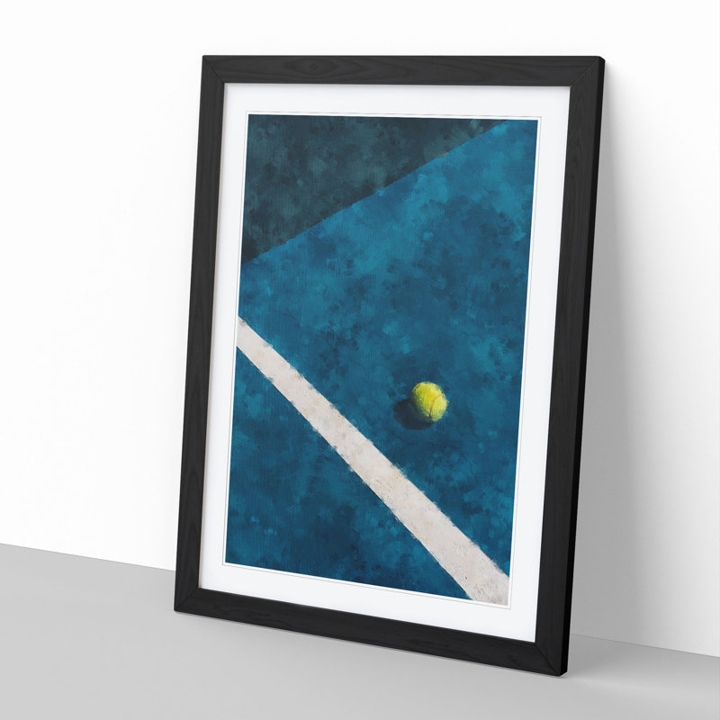 The Tennis Court - Picture Frame Painting, Black Framed, 65cm H x 48cm W x 2cm D
