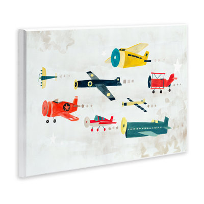 Various Vintage Airplanes Wall Plaque Art by Irene Chan