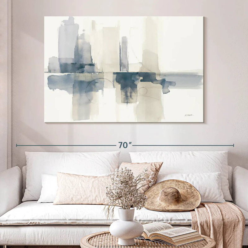 Avery Improvisation Navy, 34" H x 51" W