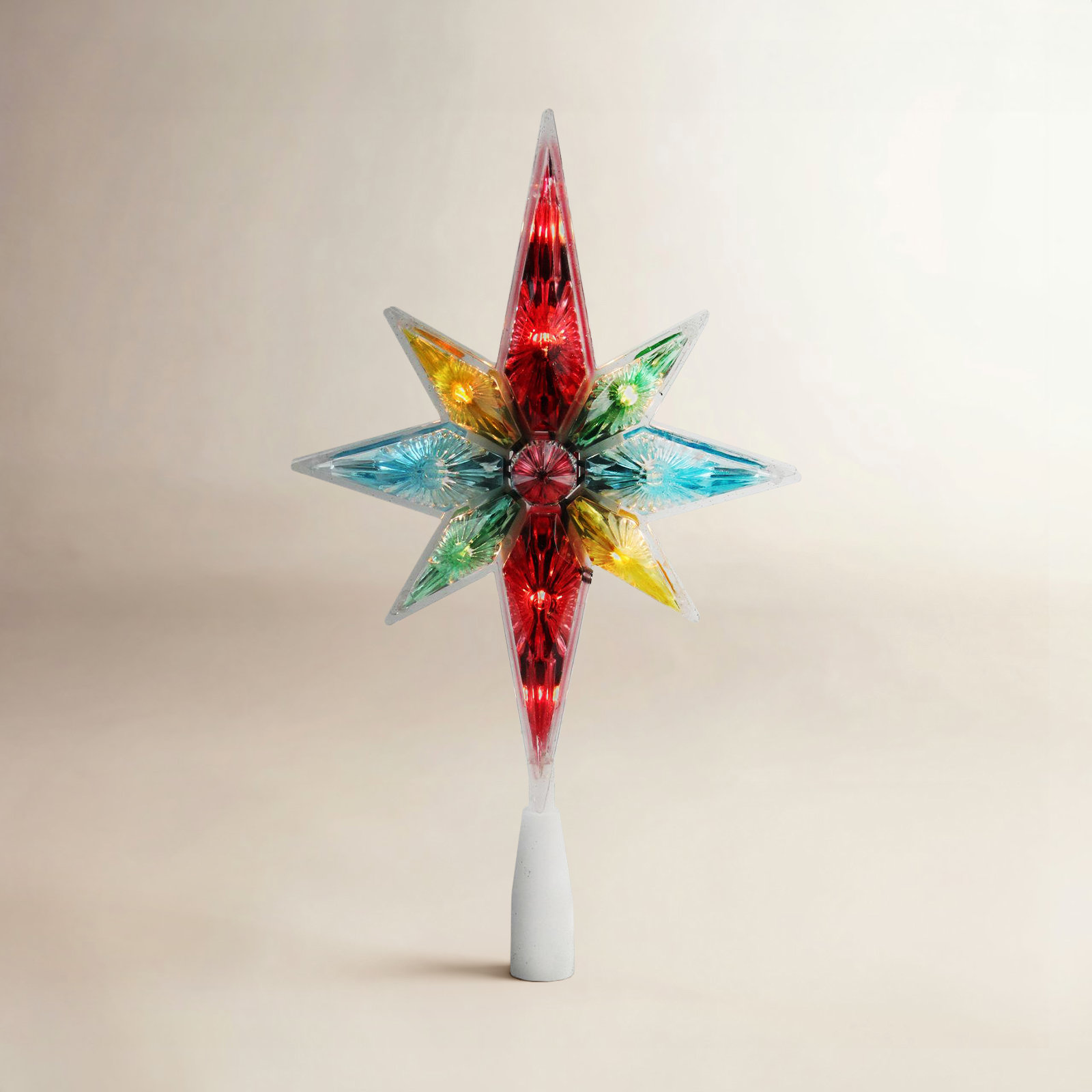 11" Tree Topper, Red/Blue/Yellow