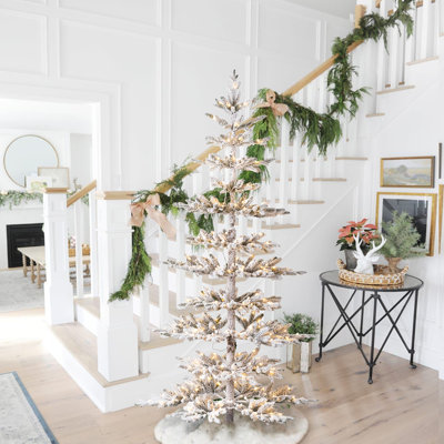 Johvan Slender Green Most Realistic Fir Christmas Tree with LED Lights