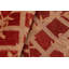 Tapis rouge / brun en laine noué à la main à motif géométrique 7 pi 11 po x 10 pi