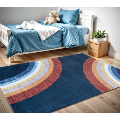 Tapis juvénile arc-en-ciel 4 pi x 6 pi