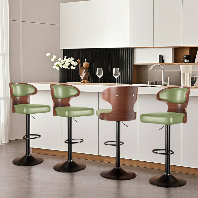Bois moderne - Tabourets de bar réglables d'appoint, Vert