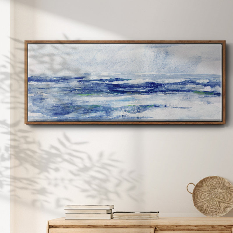Soft Ocean Waters II- Framed Canvas