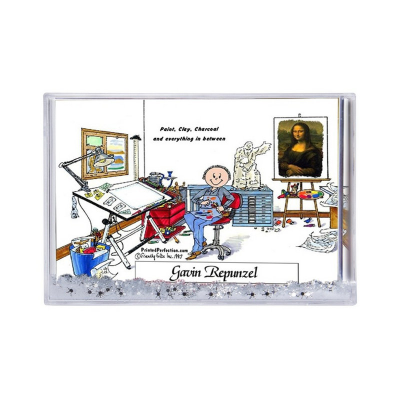 Cadre de boule à neige mâle personnalisé 6 po x 4 po, Oui