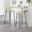 Ensemble de 2 tabourets de comptoir, tabourets de bar en corde, chaises de pub rondes Boho-149803714