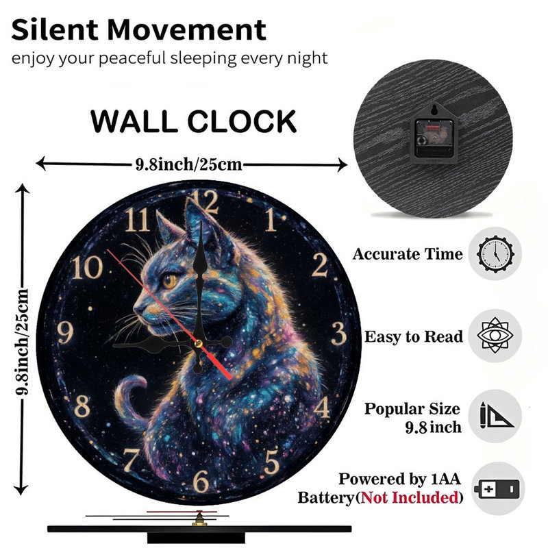 Horloge avec galaxie