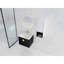 24" Bathroom Vanity With Ceramic Washbasin And Side - Black Chestnut Hue Cabinet Wall Mounted Tone-506073608
