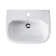 D-Code White Ceramic Rectangular Wall Mount Bathroom Sink with Overflow