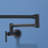 Topcraft 2 Handle Wall-mounted Pot Filling Kitchen Faucet, Matte Black