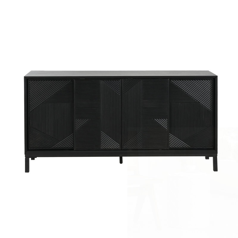 Armoire d'appoint moderne à motif géométrique