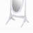 Traditional Queen Anna Style Wood Floor Cheval Mirror, White Finish-1257631709